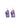 Infinite Colors Matte Purple Rectangle 2 Chain Earrings